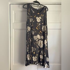 Old Navy Grey Floral Tank Dress